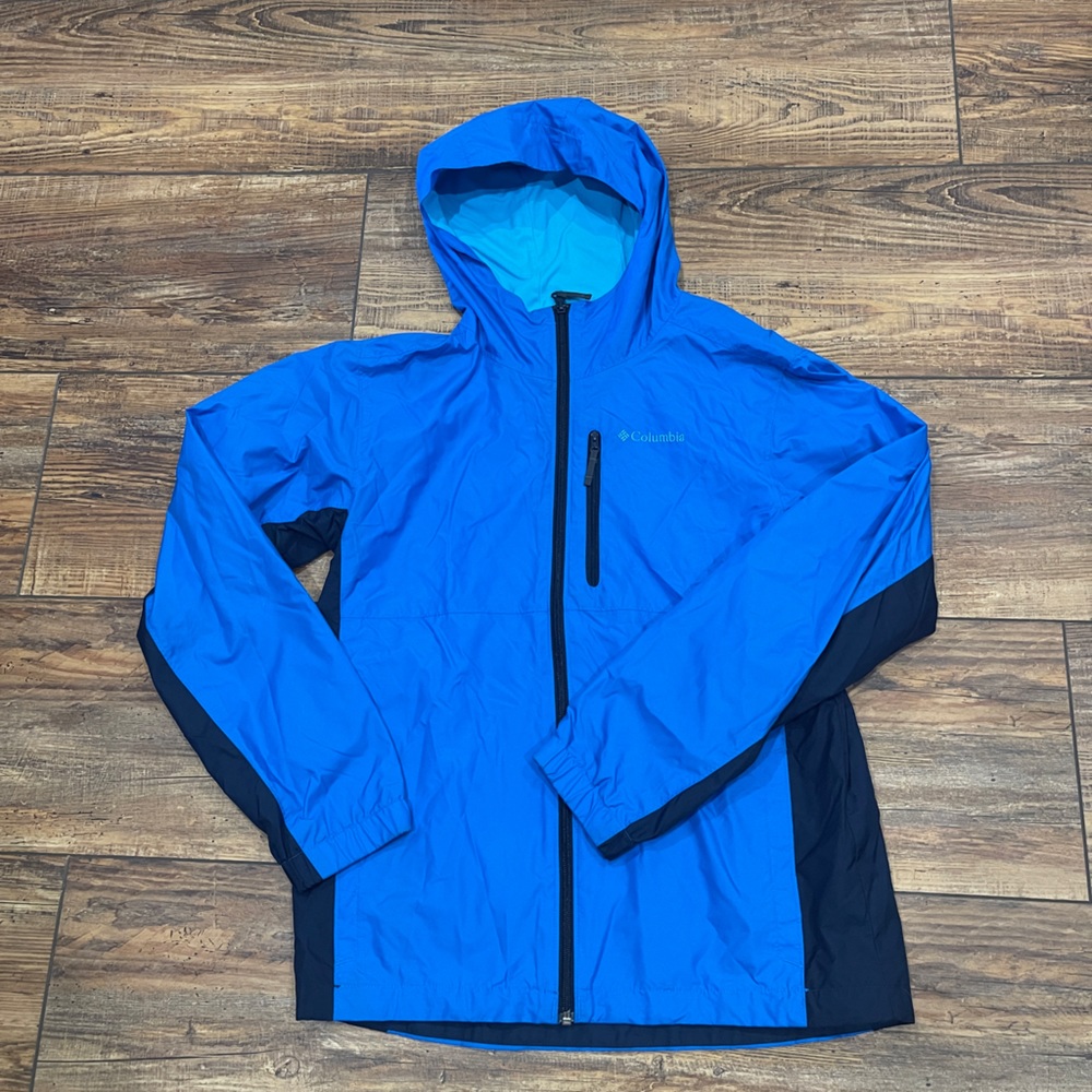 COPY - Blue Columbia rain jacket